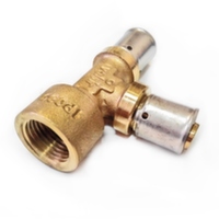 Трійник прес з боковою внутрішньою різьбою Valsir Pexal 1/2"x16(2,25)x16(2,25)