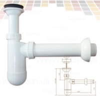 Сифон для умивальника з випуском Sanit 40x1 1/4"