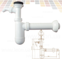 Сифон для умивальника з додатковим підключенням Sanit 40x1 1/4"