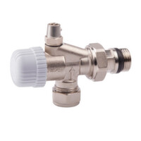 Кран-термостат осьовий Icma 1/2" M28x1,5 №767 з повітровідвідником (з фітингом для трубки d15 мм)