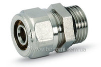 Муфта з зовнішньою різьбою Bonomi 16(2,0)x1/2" розбірний з ущільнювачем