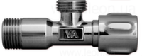 Кран вентильний для сантехприладів Albertoni ZAMAC 1/2" x 1/2" металева ручка