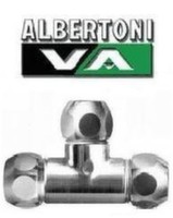 Трійник затискний хромований Albertoni d10