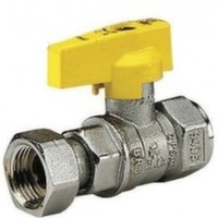 Кран газовий прямий прямий Bianchi 1/2"Вх1/2"В з накидною гайкою