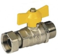Кран газовий кульовий прямий Bianchi 1/2"Нх1/2"В з накидною гайкою