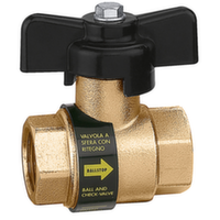 Кульовий кран Caleffi Ballstop із вбудованим зворотним клапаном 1/2"
