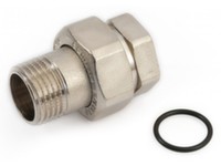 Американка нікельована пряма General Fittings 1/2" ВН з прокладкою o-ring