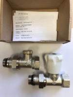 Набір ECA кран радіаторний + відсікач прямий 1/2" з ущільнювачем