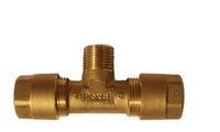 Трійник з зовнішньою різьбою Valsir Pexal 16(2,25)x1/2"x16(2,25)