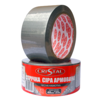 Скотч армований Cristal сірий 25 м x 48 мм