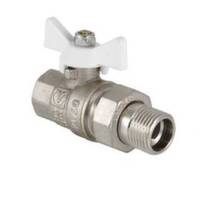 Кран-американка Valtec Base 1/2" прямий  біла ручка