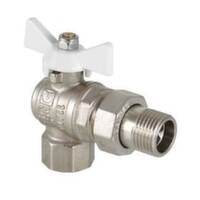 Кран-американка Valtec Base 1/2" кутовий  біла ручка